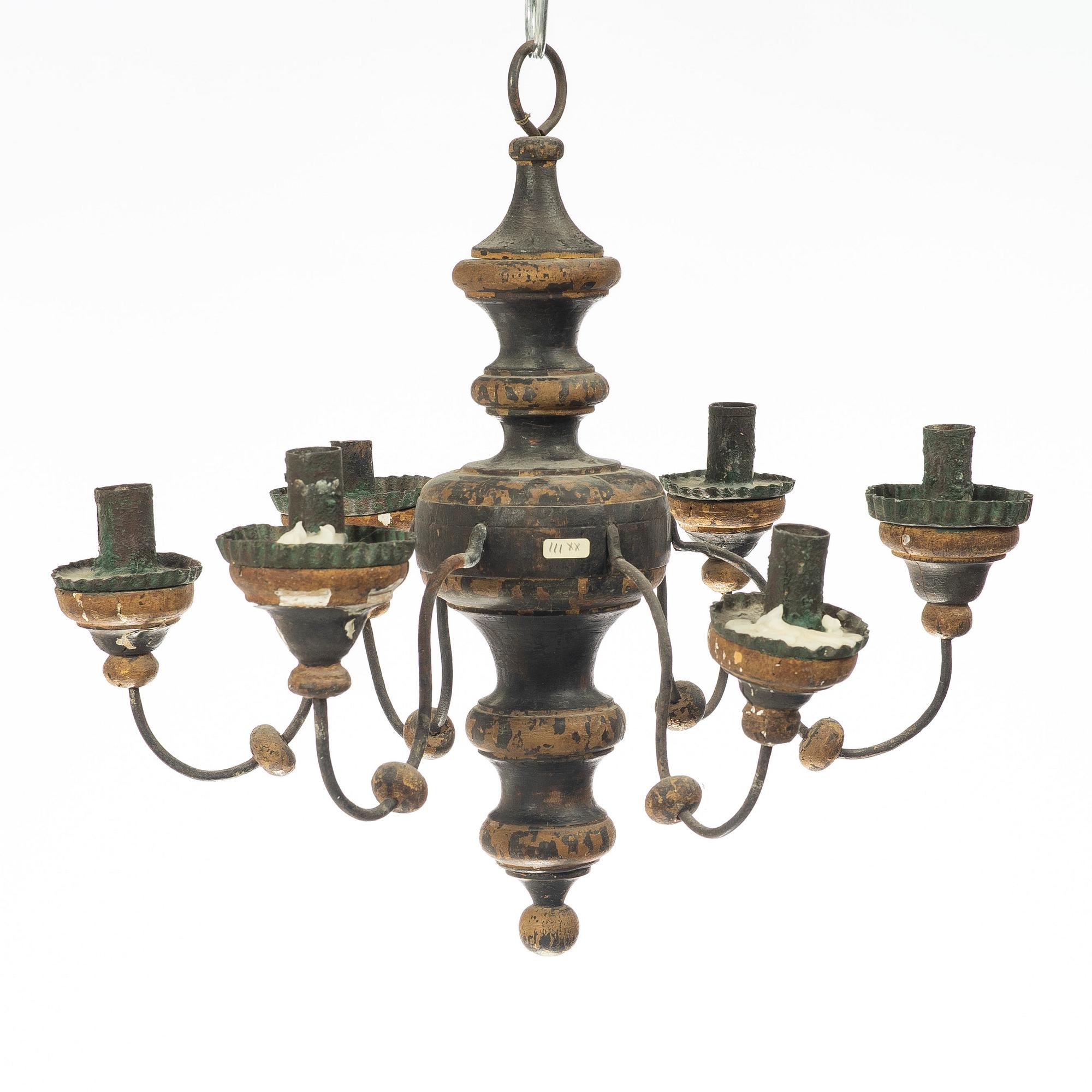 Candle holder. Folk art, Jämtland, late 19th century.