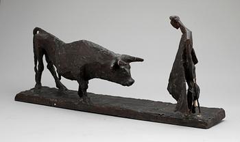 PUCK STOCKLASSA, bemålad gjutmassa, sign o numr 1/4.