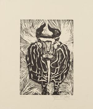 DELIA DEL CARRIL, woodcut 41/50, signed.