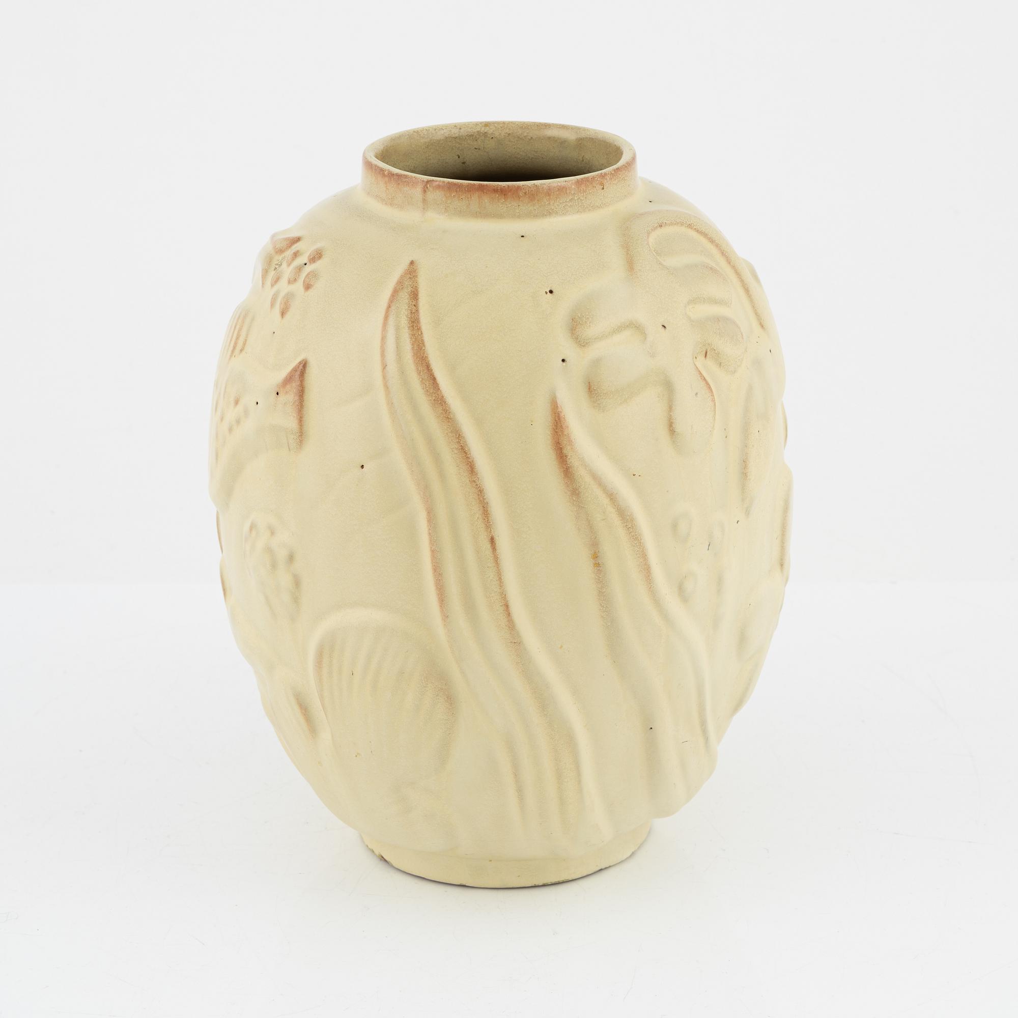 Anna-Lisa Thomson, a glazed earthenware vase from Upsala-Ekeby, 1940's.