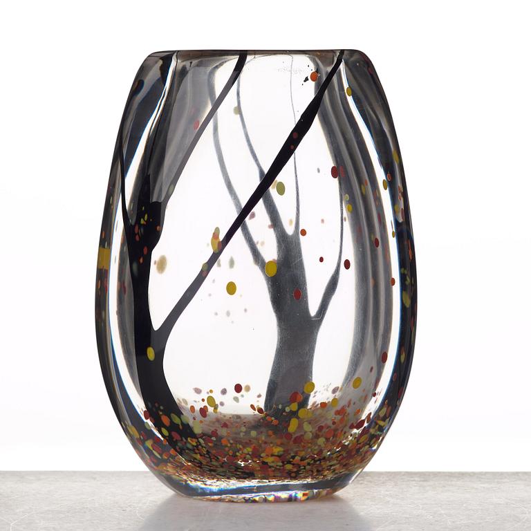 Vicke Lindstrand, an "Autumn" glass vase, Kosta, Sweden 1950-60's.