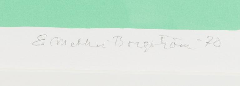 ERNST METHER-BORGSTRÖM, serigrafia, signeerattu ja päivätty 70, numeroitu 78/125.