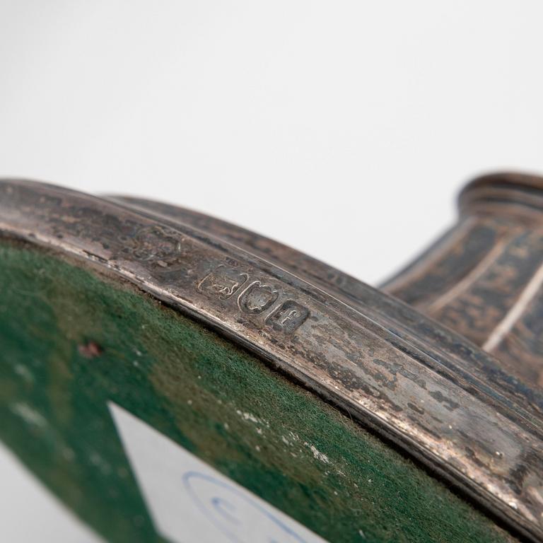 Goldsmiths & Silversmiths Co Ltd, candlesticks a pair, silver London 1901.