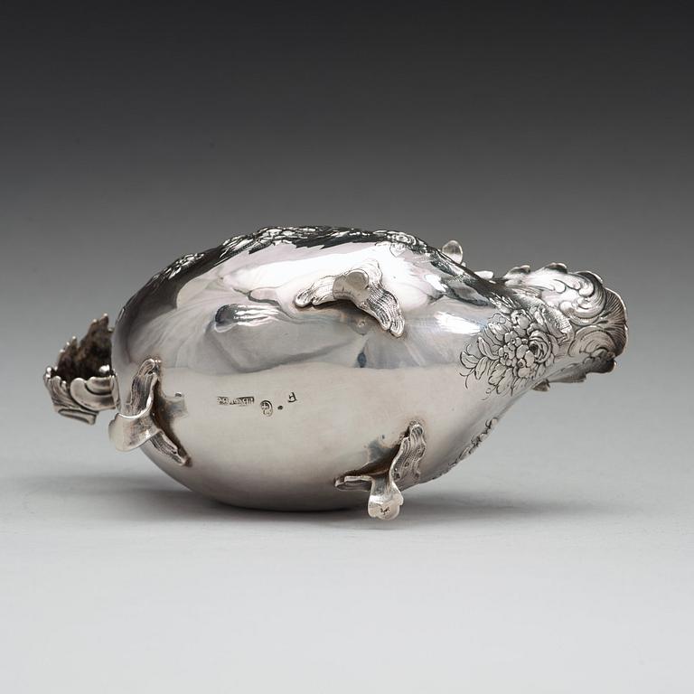 JOHAN BERGENGREN, Kristianstad 1764, gräddsnäcka, silver, rokoko.