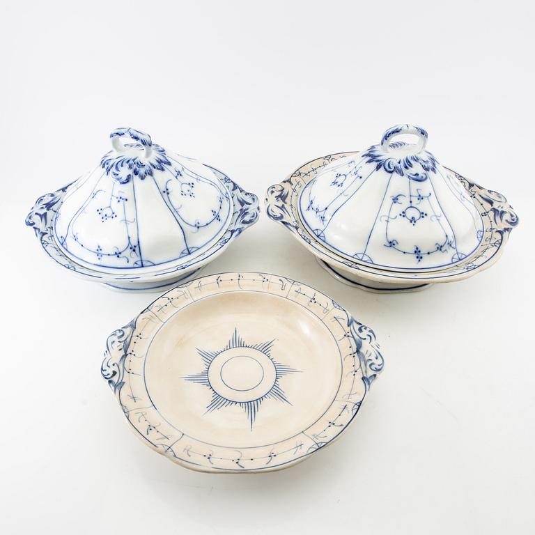Carafes/trays 3 pcs Gustavsberg early 20th century.