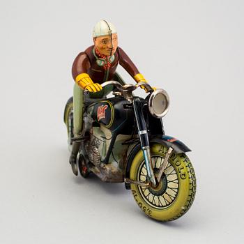 A tinplate Arnold Mac 700 motorcycle, Germany, 1950s.