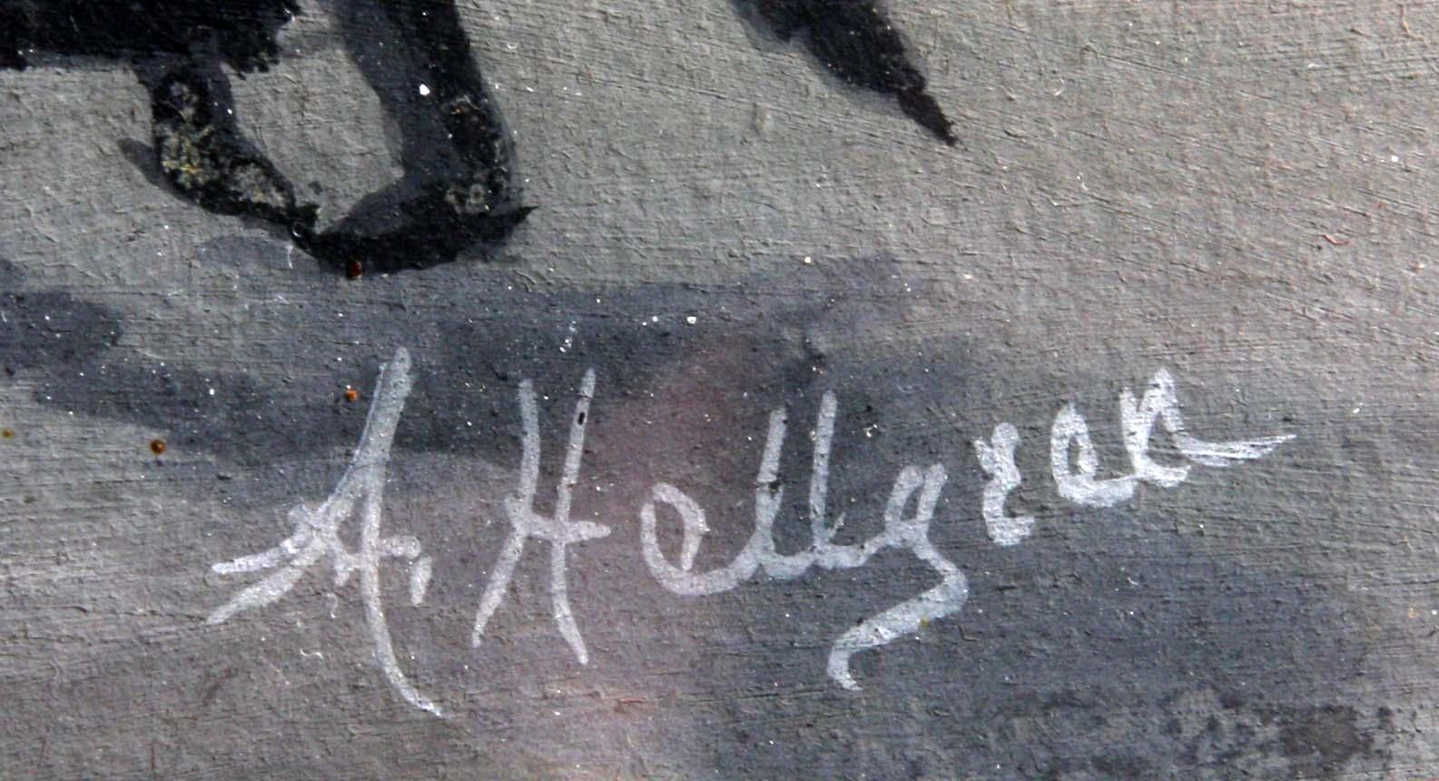 OKÄND KONSTNÄR, gouache, sign A Hellgren. 1800-talets andra hälft.