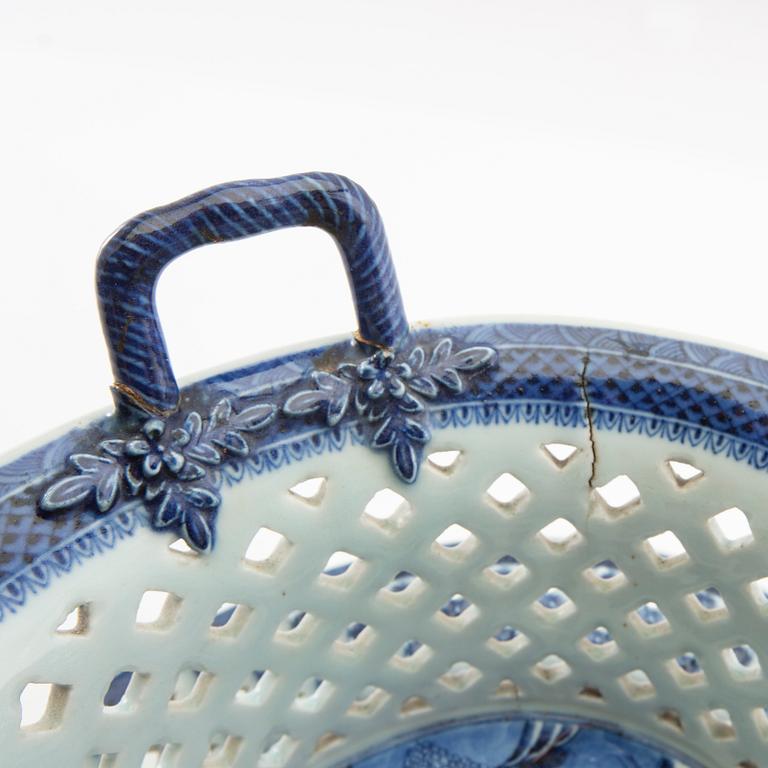 Galleried bowl with plate China circa 1800 porcelain.