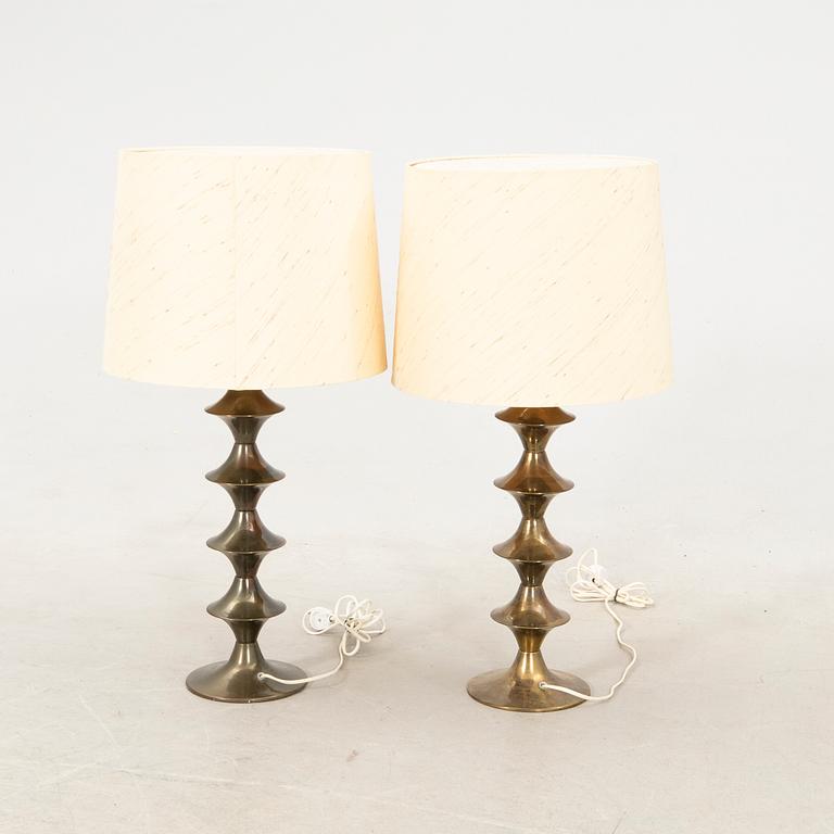 Knud Christensen, table lamps a pair Elit, Randers, Denmark, 1970s.