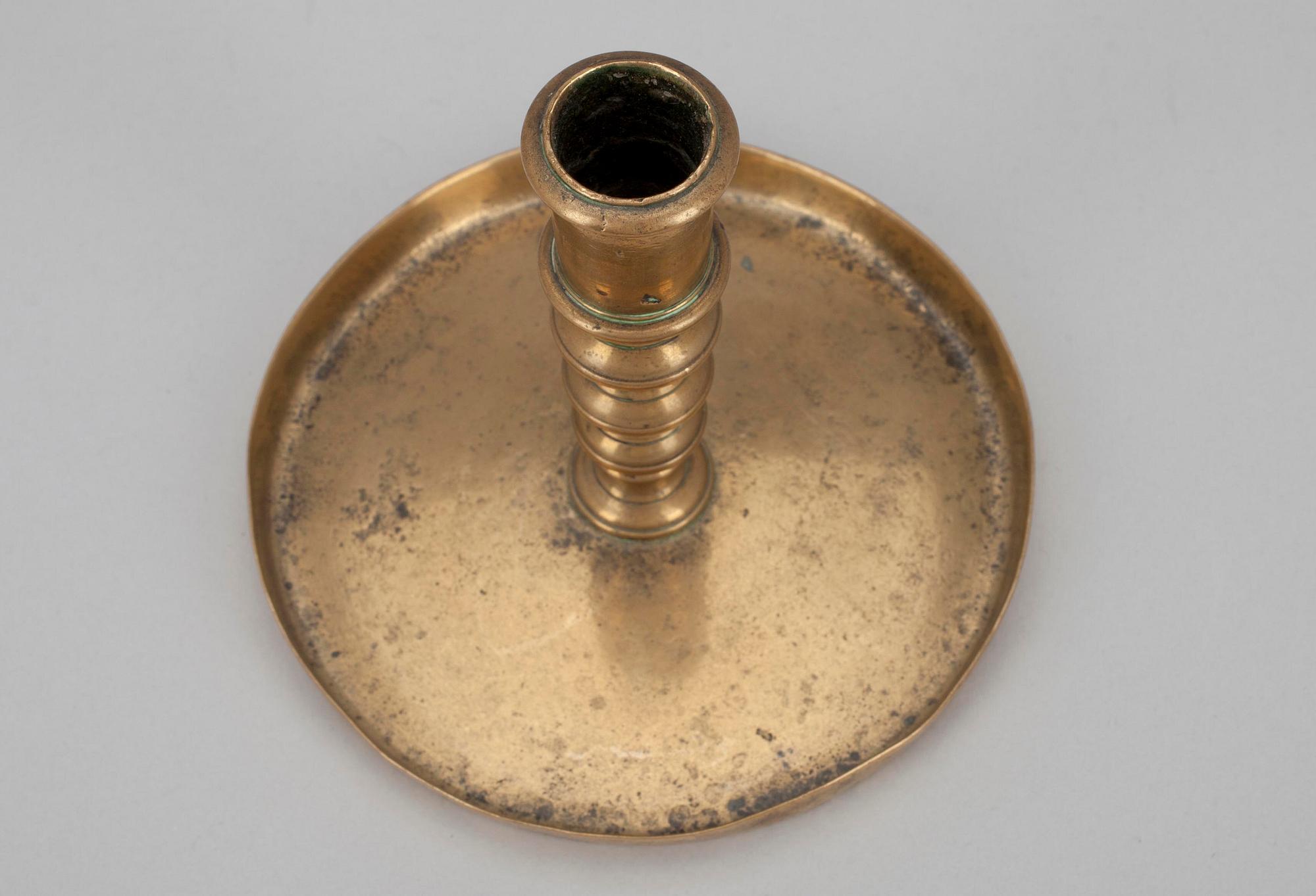LJUSSTAKE, mässing, barock, ca 1700.