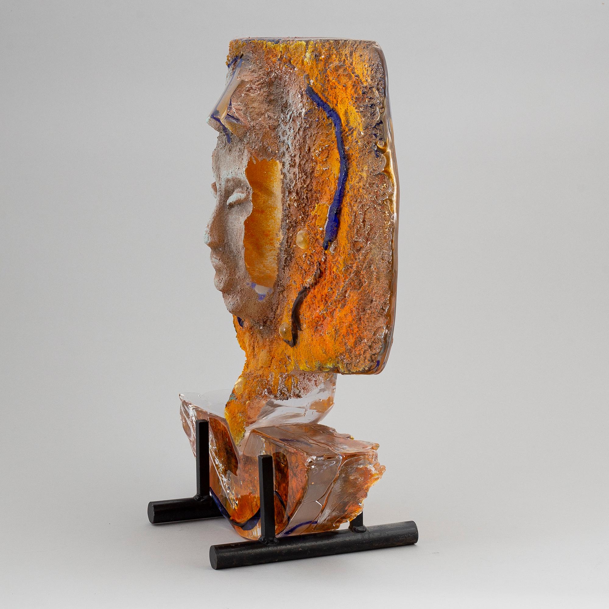 BJÖRN EKEGREN, skulptur, sandgjutet glas, unik, signerad Björn Ekegren och daterad 2006.