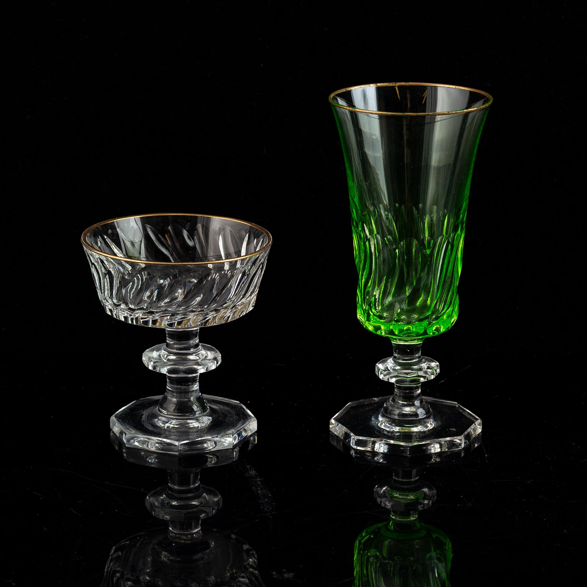 Elis Bergh, glasservice, 121 delar, "Ulriksdal", Kosta, 1900-tal.