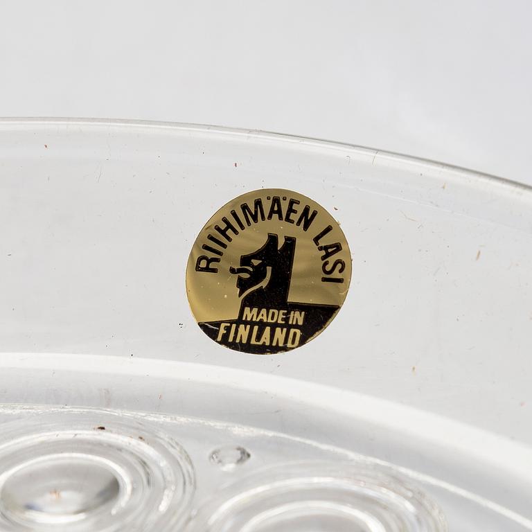 Nanny Still, lautasia, 14 kpl, kulhoja, 6 kpl, "Riikinkukko", malli 5221, 5325, Riihimäen Lasi.