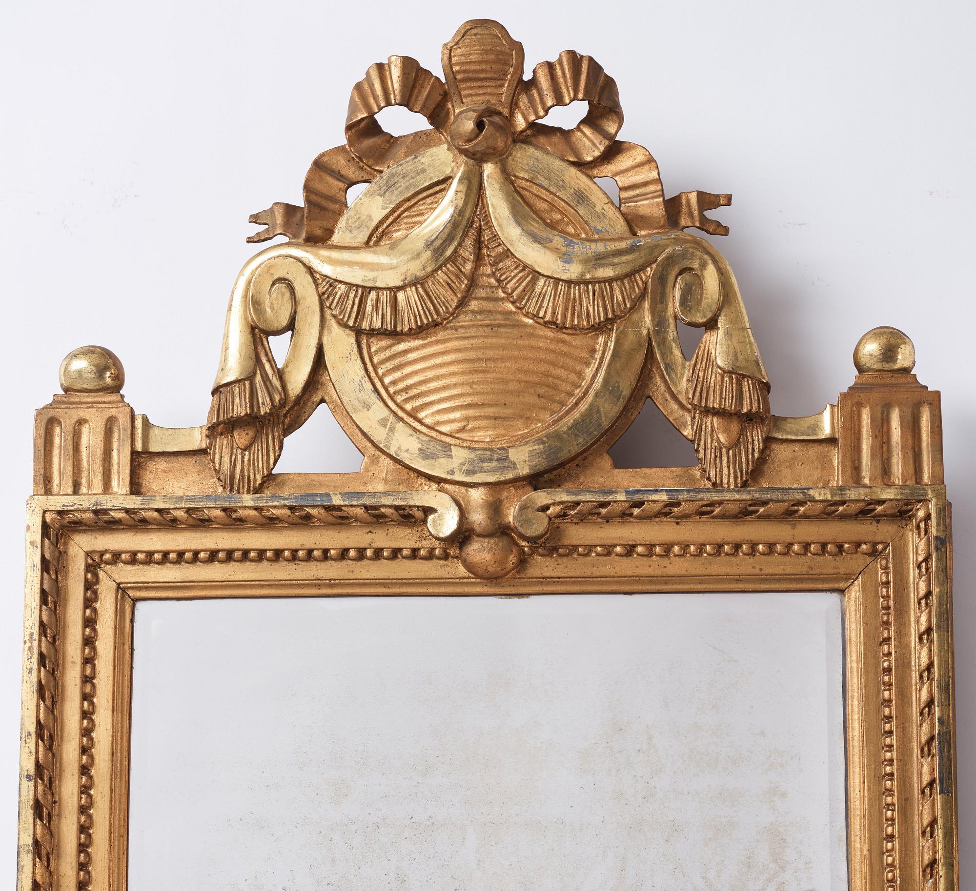 Spegel, av Johan Åkerblad (mästare i Stockholm 1758-1799) och Anders Öberg (1781-1791), Gustaviansk.