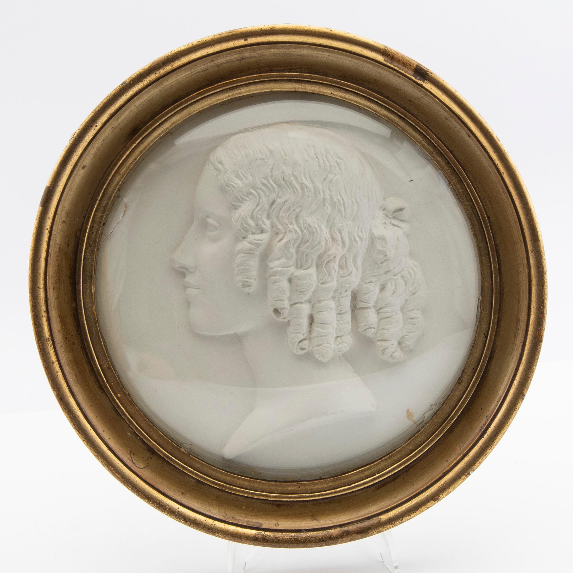 Wall reliefs, 1 pair, turn of the 19th/20th century.