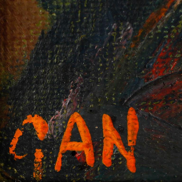 GÖSTA ADRIAN-NILSSON, olja på duk, uppklistrad på pannå, monogramsignerad.