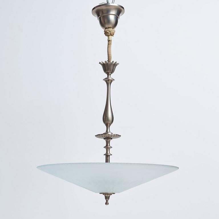 Edward Hald, och ERIK TIDSTRAND, taklampa, Swedish Grace, Orrefors 1920-30-tal.