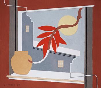 Sven Jonson, "Komposition med rött blad" (Composition with red leaf).