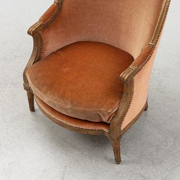 Bergère/armchair, Louis XVI, 18th century.