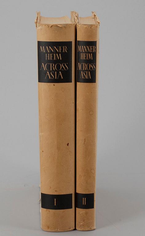 BOK, 2 delar, C.G.Mannerheim "Across Asia From West to East" Helsingfors 1940.
