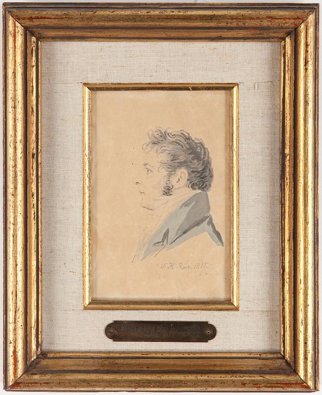 LEONARD HENRIK ROOS AF HJELMSÄTER, 2 st, akvareller, signerade och daterade 1815.