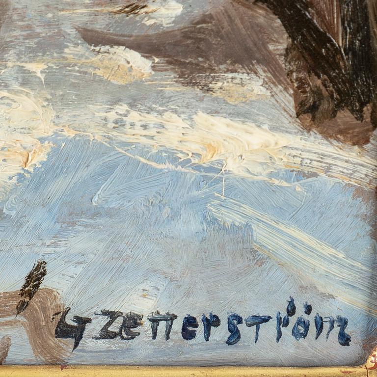 GUNNAR ZETTERSTRÖM, olja på pannå, signerad.