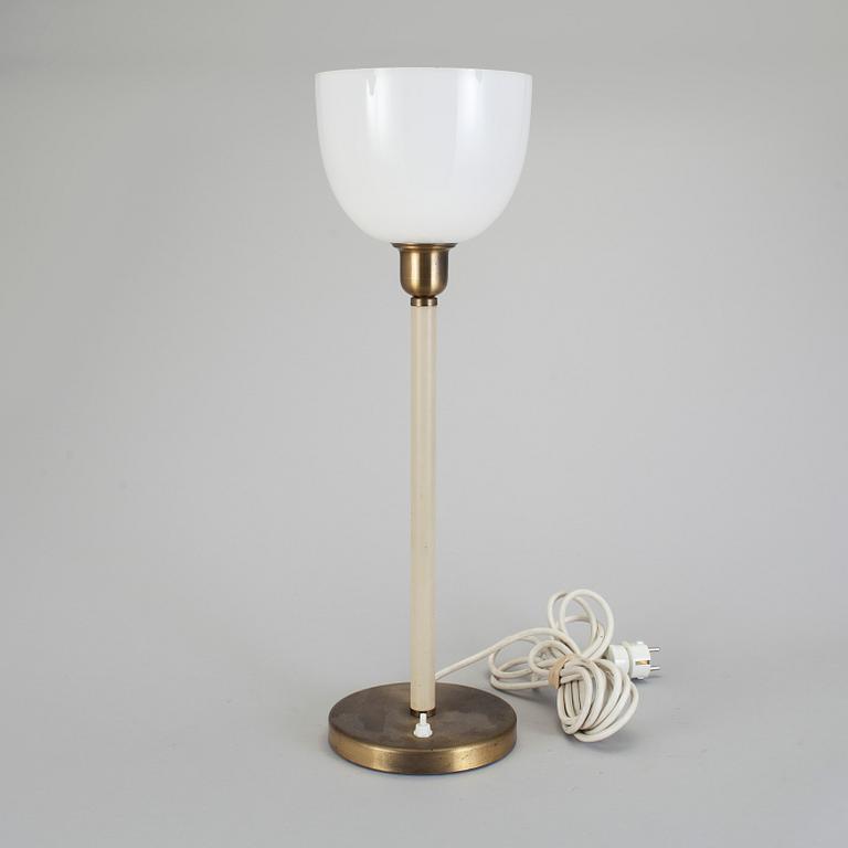 BORDSLAMPA, funkis, mässing, 1940-tal.