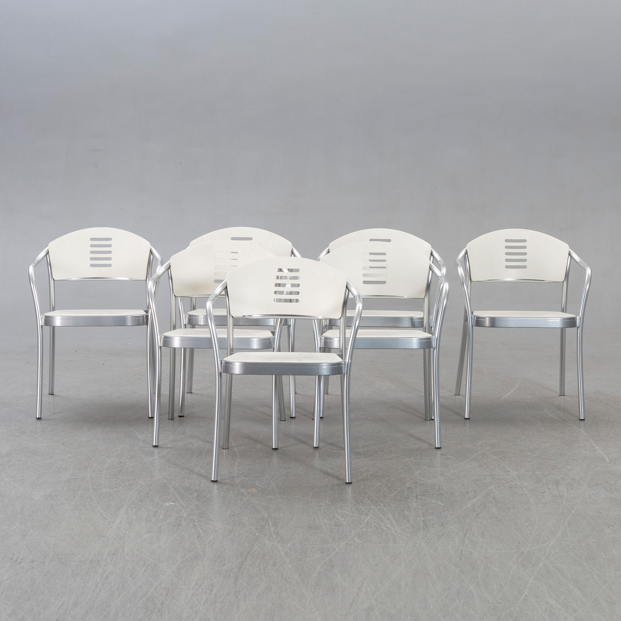Vico Magistretti, chairs 6 pcs Kartell, Mauna kea alter part of the 20th century.