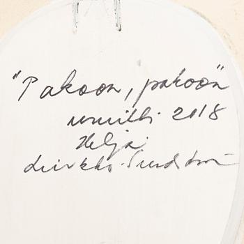 HELJÄ LIUKKO-SUNDSTRÖM, a unique decorative plate, signed Heljä Liukko-Sundström 2018.