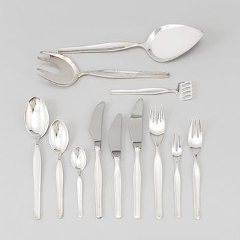 TAPIO WIRKKALA, pieces of silver plated cutlery, "Tapio", Hopeakeskus.