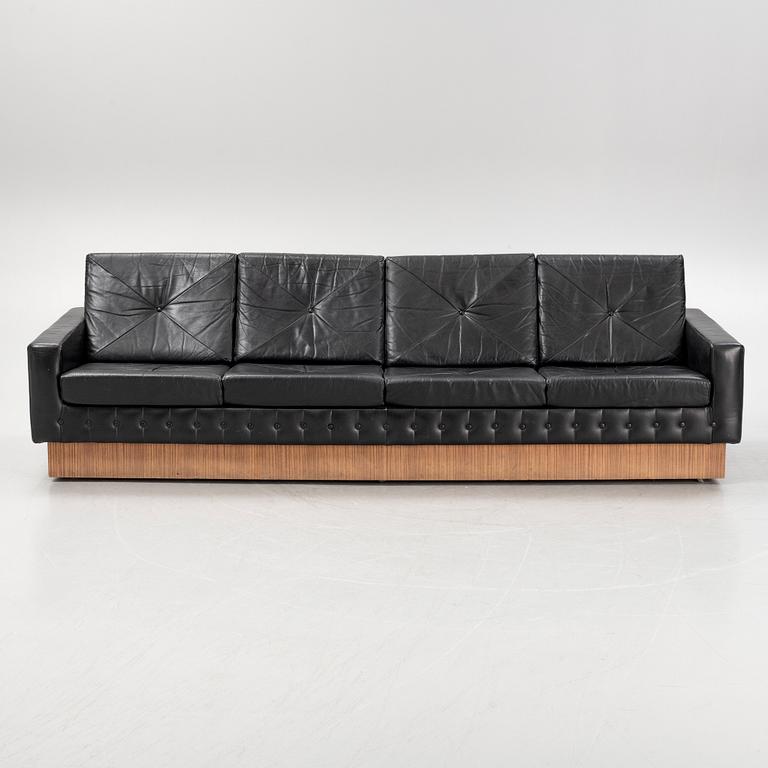 A 1970's leather sofa.