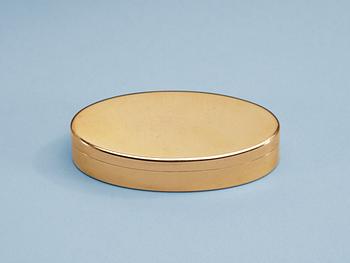 936. A Swedish 18th century gold snuff-box, makers mark of Frans Wilhelmsson, Stockholm 1786.