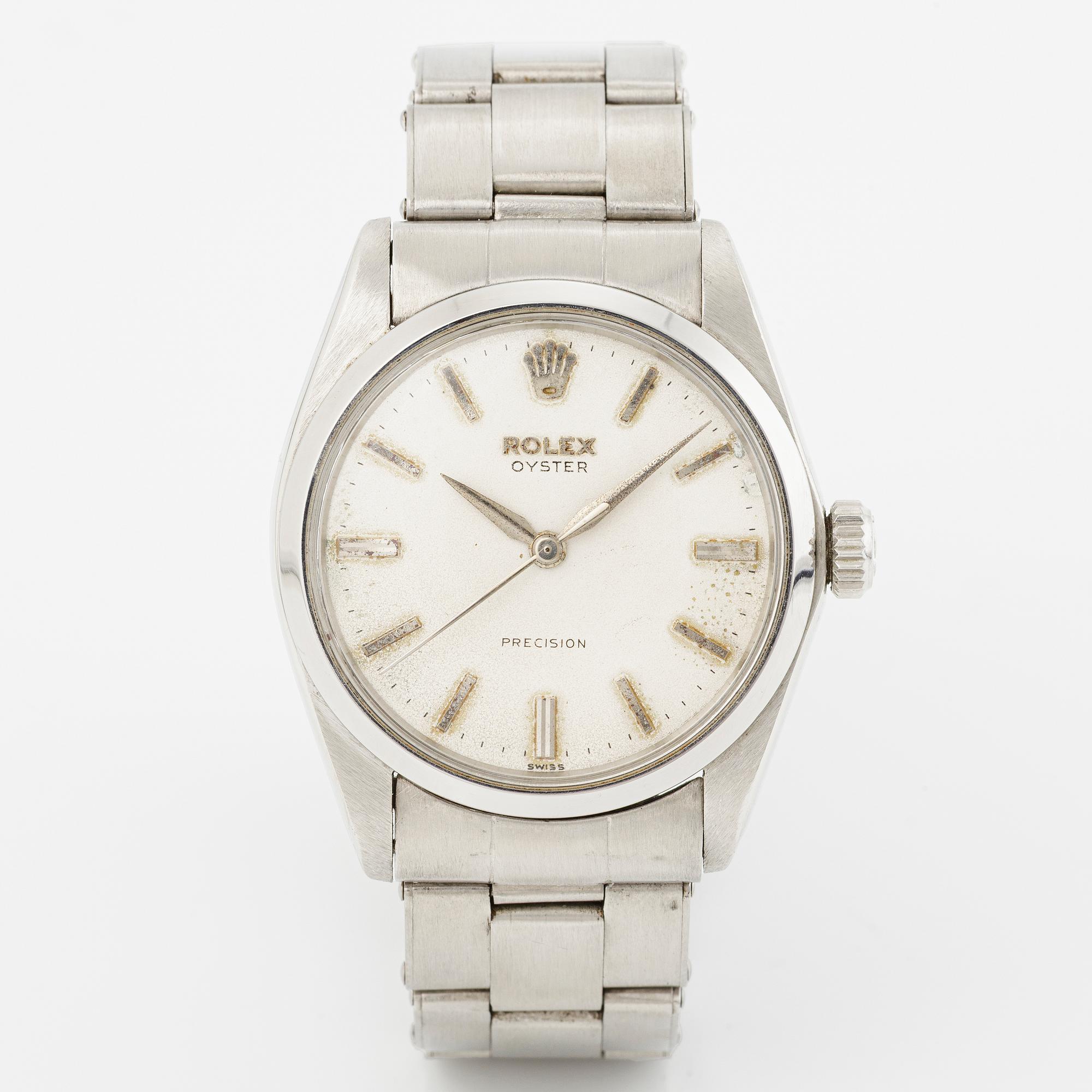 Rolex, Oyster, Precision, wristwatch, 34.5 mm.