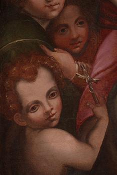 Andrea del Sarto Follower of, ANDREA DEL SARTO, Follower of, 16/17th Century, oil on panel. The Madonna with the child.