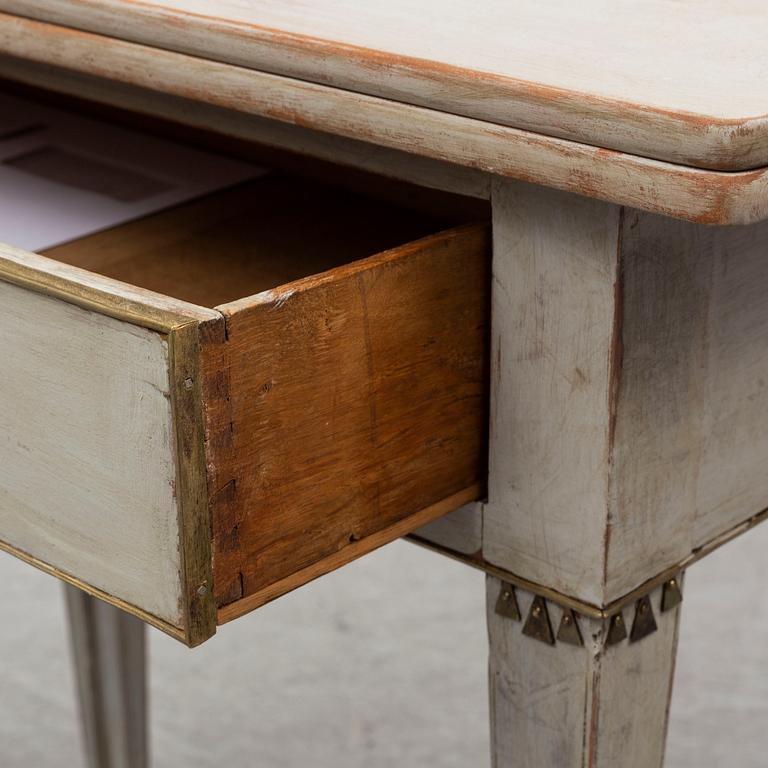 a late gustavian game table from around 1800.