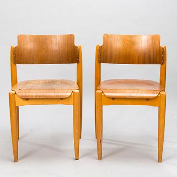 Two mid-20th-century "Wilman" chairs for Wilh. Schauman, Fanerfabrik, Jyväskylä, Finland.