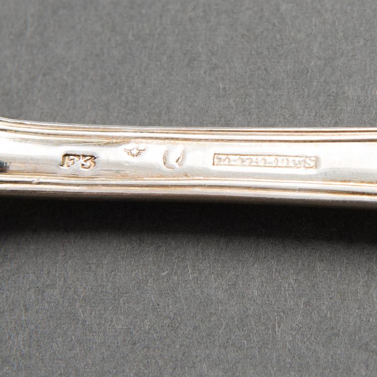 HAARUKOITA, 24+12 kpl, hopeaa, ruotsalaiset leimat, pääosin 1800-luku ja 1930.