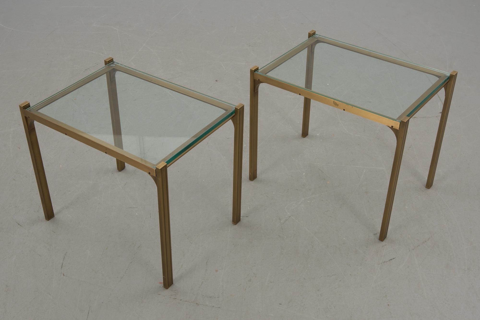 LAMPBORD, ett par, glas, 1900-talets andra hälft.