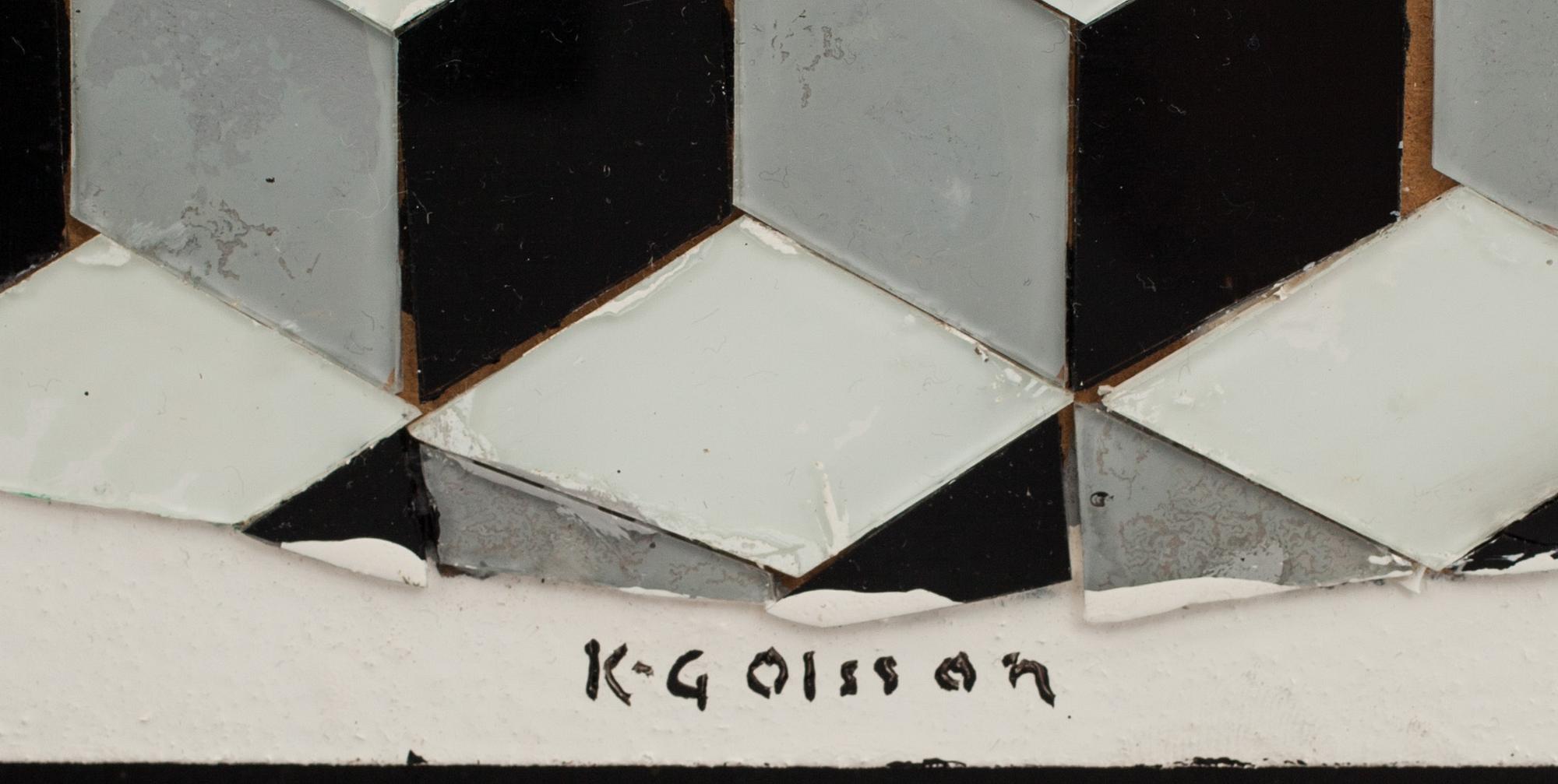 K-G OLSSON, glasmosaik, signerad.