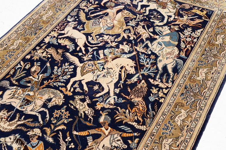 Rug, Tabriz, figural, approximately 230 x 140 cm.