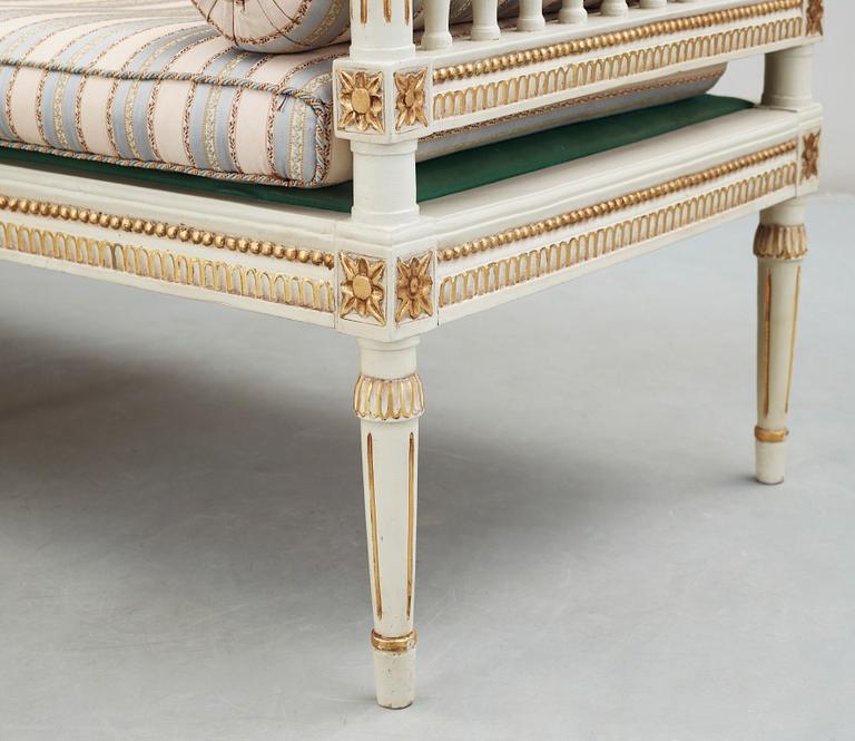 SOFFA, gustaviansk, omkring 1800-talets mitt.