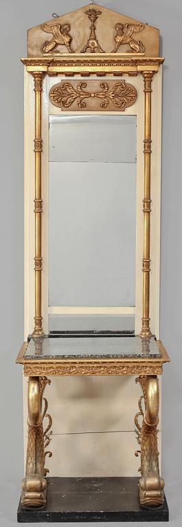 SPEGEL med KONSOLBORD, Petter Gustaf Bylander, Göteborg, 1804-1859.