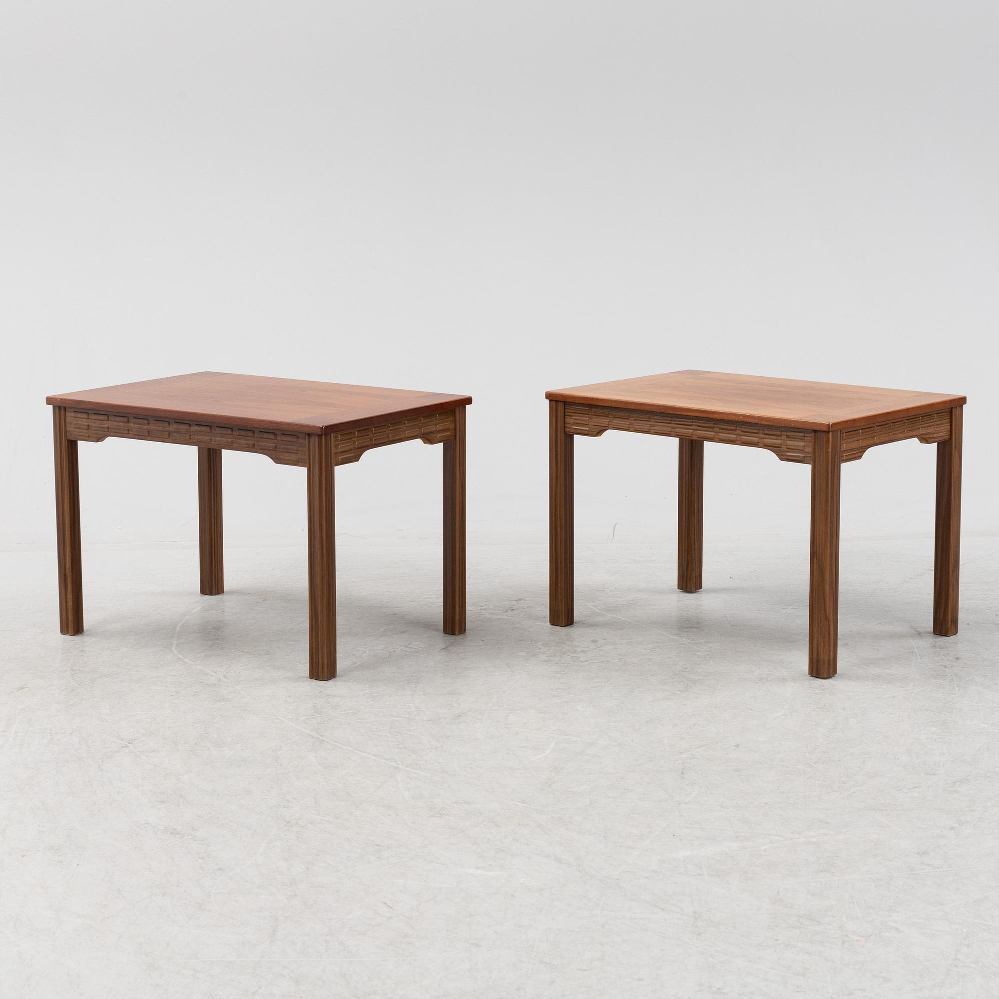 Sidobord, ett par, Alberts, Tibro, 1970-tal.