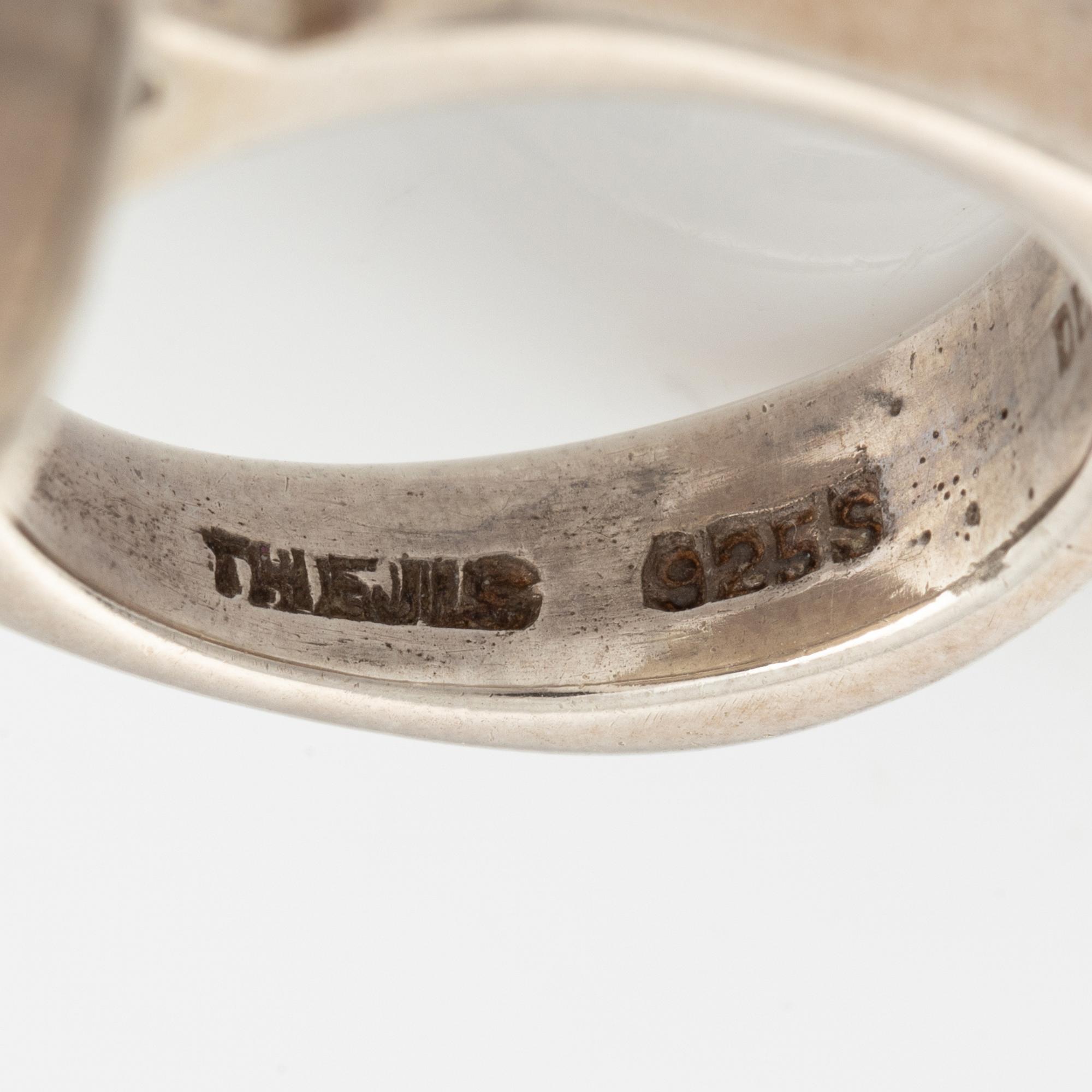 Jens christian thejls  silver, kinetic ying yang. Denmark 1960's.