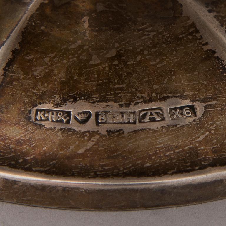 CREAM JUG AND SUGAR BOWL, silver, Turku, 1951.