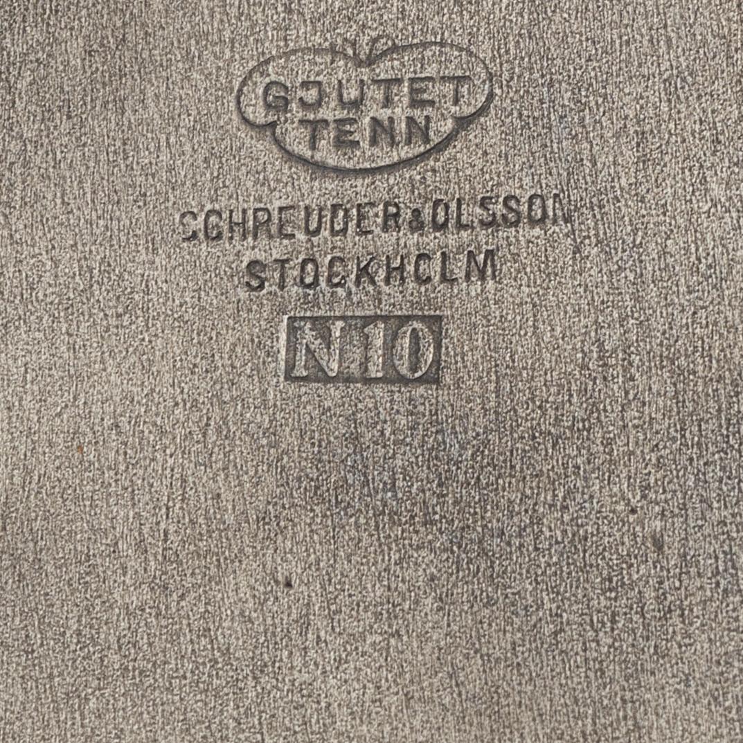 Olof Ahlberg, a pewter dish, Schreuder & Olsson, Stockholm, 1987.
