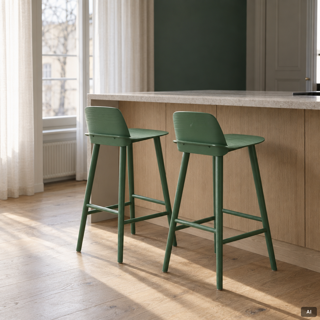 David Geckeler, bar stools, 6 pcs, “Nerd Counter”, Muuto, 2000s.