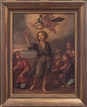 OKÄND KONSTNÄR, olja på duk. 1700-tal.