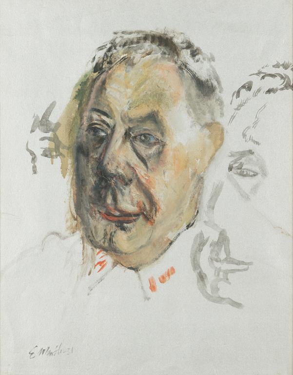 Eemu Myntti, mixed media, signed and dated-31.