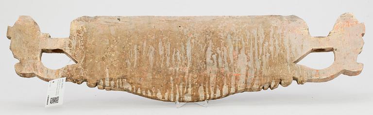 DEKORRELIEF TILL VAGN, trä, Sicilien, troligen 1700-tal.